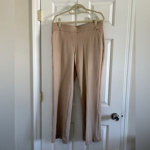 Anne Klein Women's Beige Straight  Wide Leg Pants